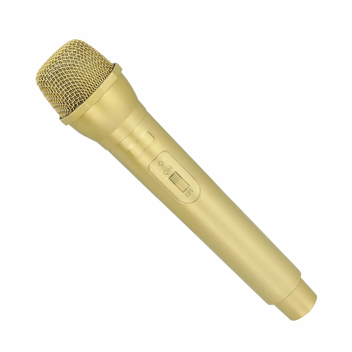 Boland - 30886 – Mikrofon Deluxe w kolorze złotym, 25 cm, akcesoria do kostiumów, atrapy dla prezenterów lub gwiazd, imprezy tematyczne, karnawał