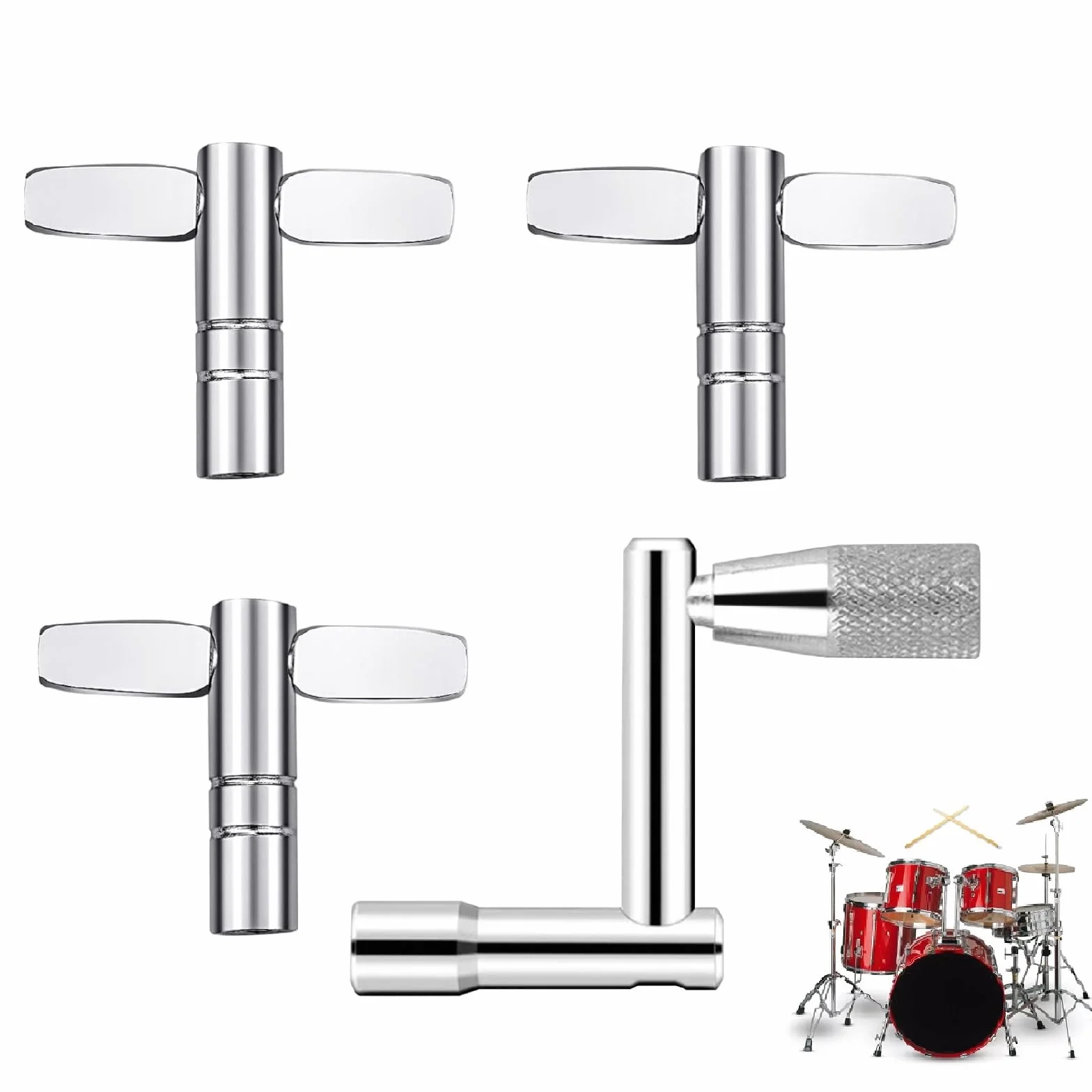 Bavooty Klucz Perkusyjny 4 sztuki Metalowy Tuning Keys Do Instrumentów Perkusyjnych
