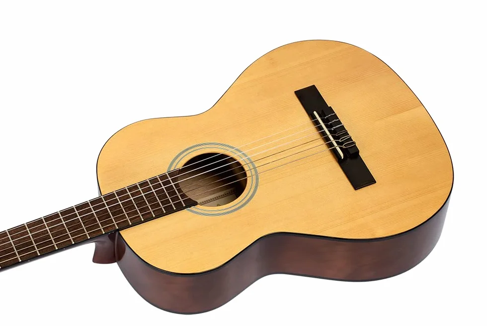 Ortega Guitars 3/4 Classical Guitar – Seria Student – Świerk/Katalpa, Wykończenie Naturalne, Połysk (RST5-3/4)