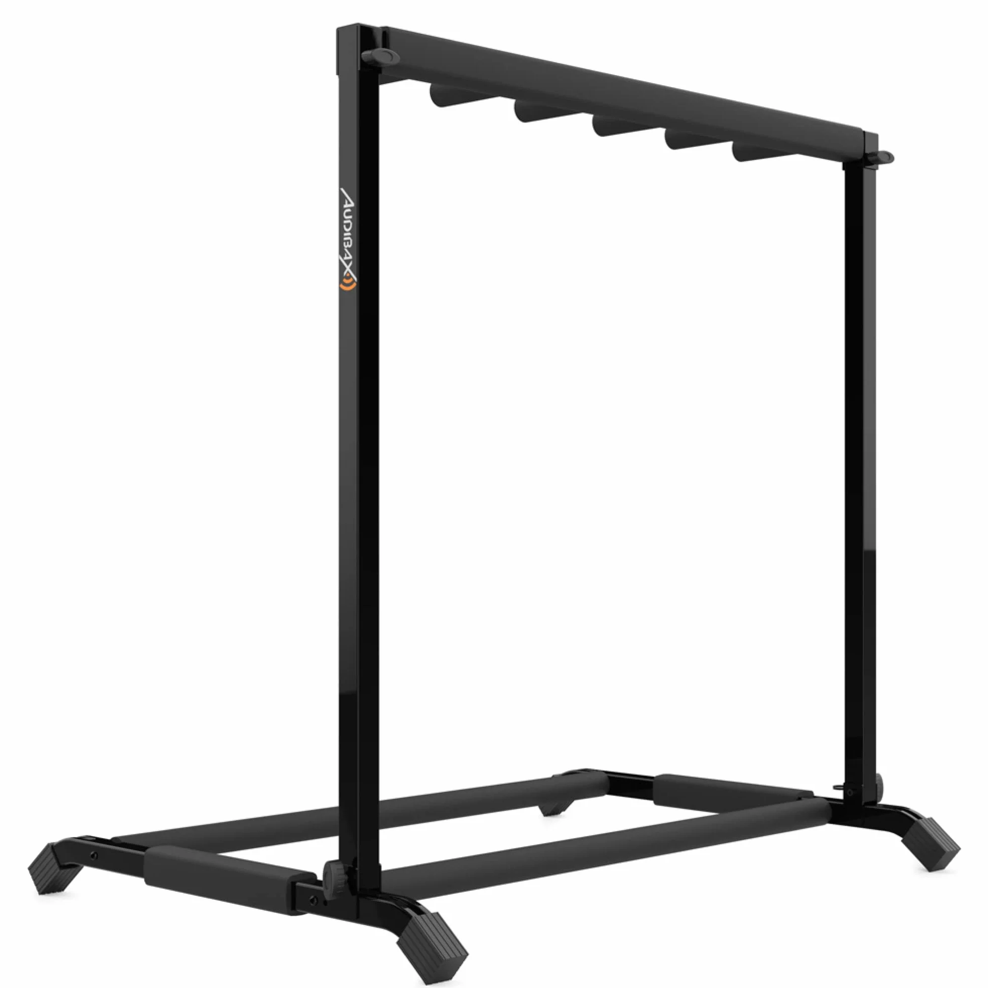 Audibax, Multi-Stand 3 stojak na 5 gitar, składany, wyściełane uchwyty, stojak na gitarę i bas, czarny, wymiary 61 x 54 x 67 cm
