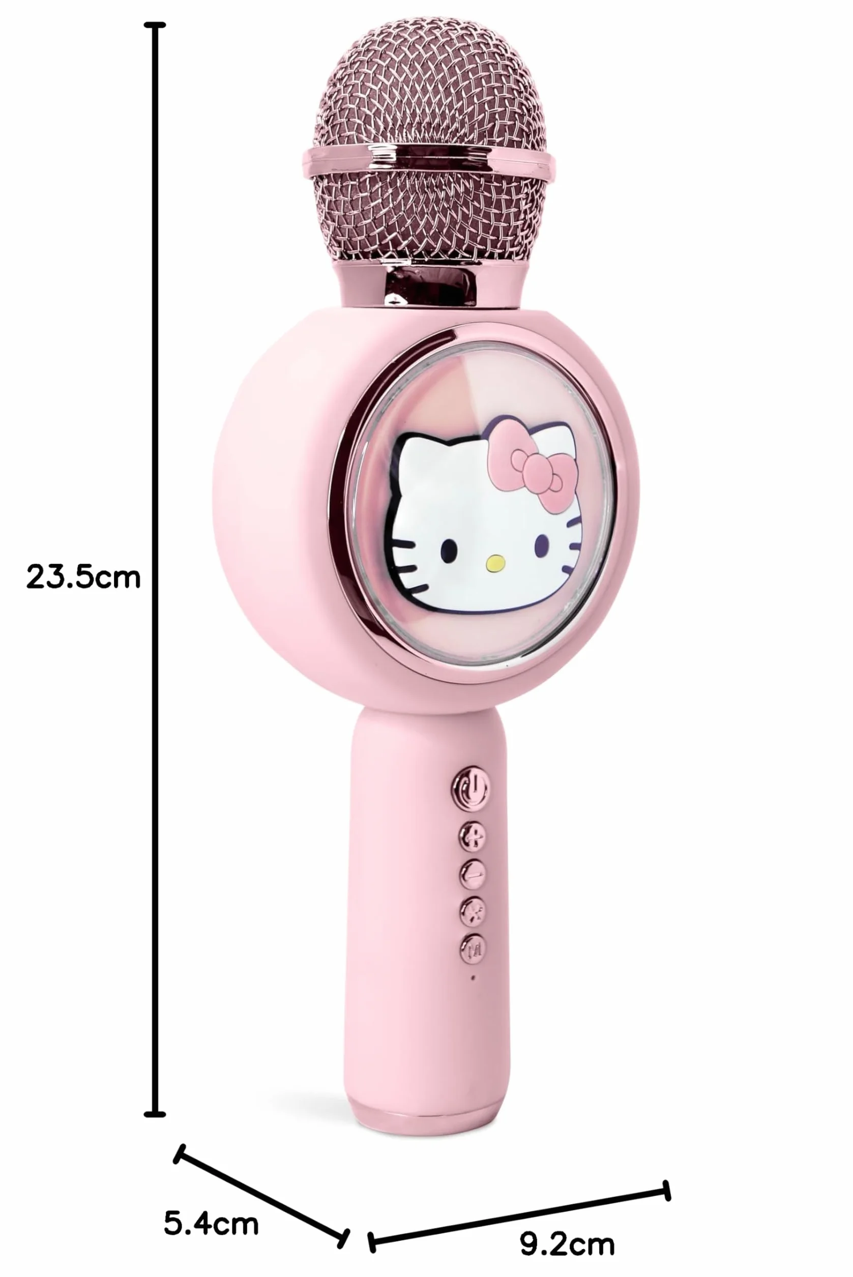 Hello Kitty mikrofon do karaoke z bezprzewodowym głośnikiem i diodami LED