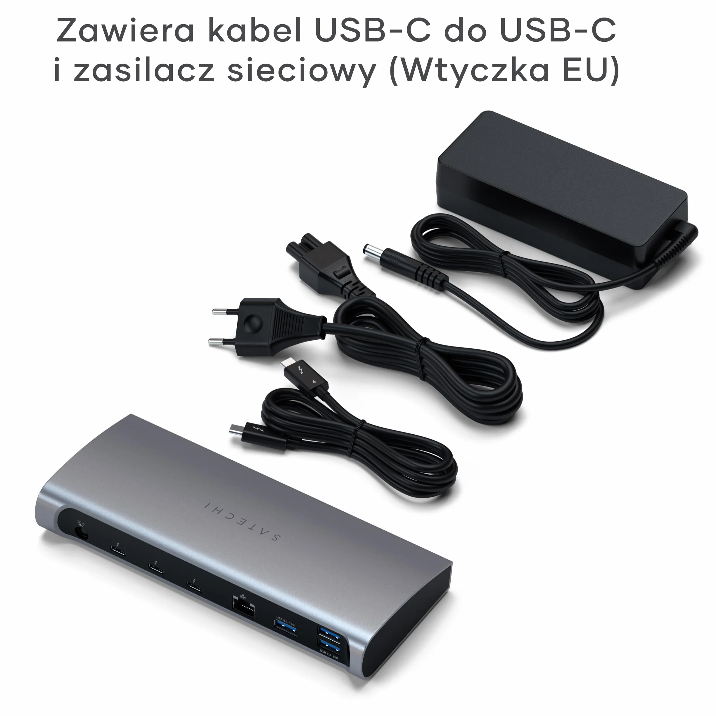 SATECHI 11 w 1 Thunderbolt 4 Stacja Dokująca, Port Hosta 100W PD, 3x Thunderbolt 4, USB-A 3.2, Czytnik Kart SD UHS-II, Ethernet, Dźwięk – do MacBook Air i Pro M5 M4, Windows