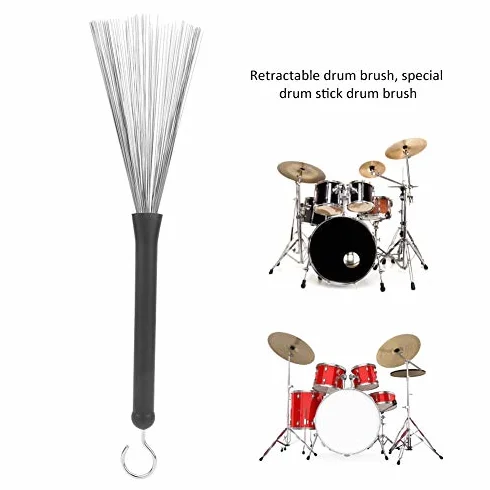 1 para wysuwanych drucianych szczotek bębnowych szczotki perkusyjne dla zespołu jazz folk rock