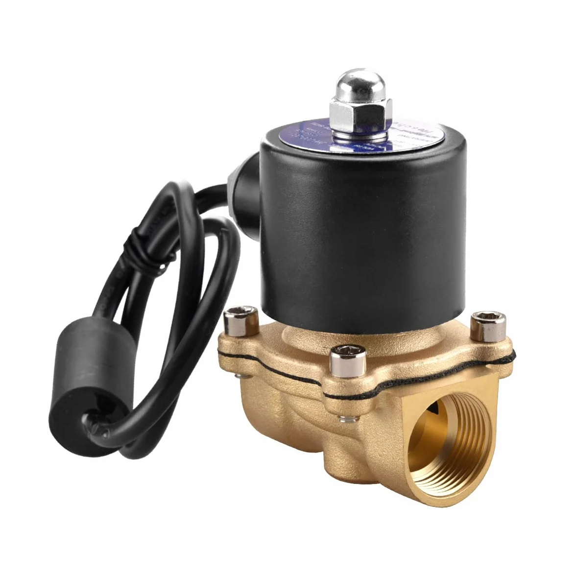Heschen Mosiężny zawór elektromagnetyczny 2W-200-20J, DC12V, normalnie zamknięty, PT3/4
