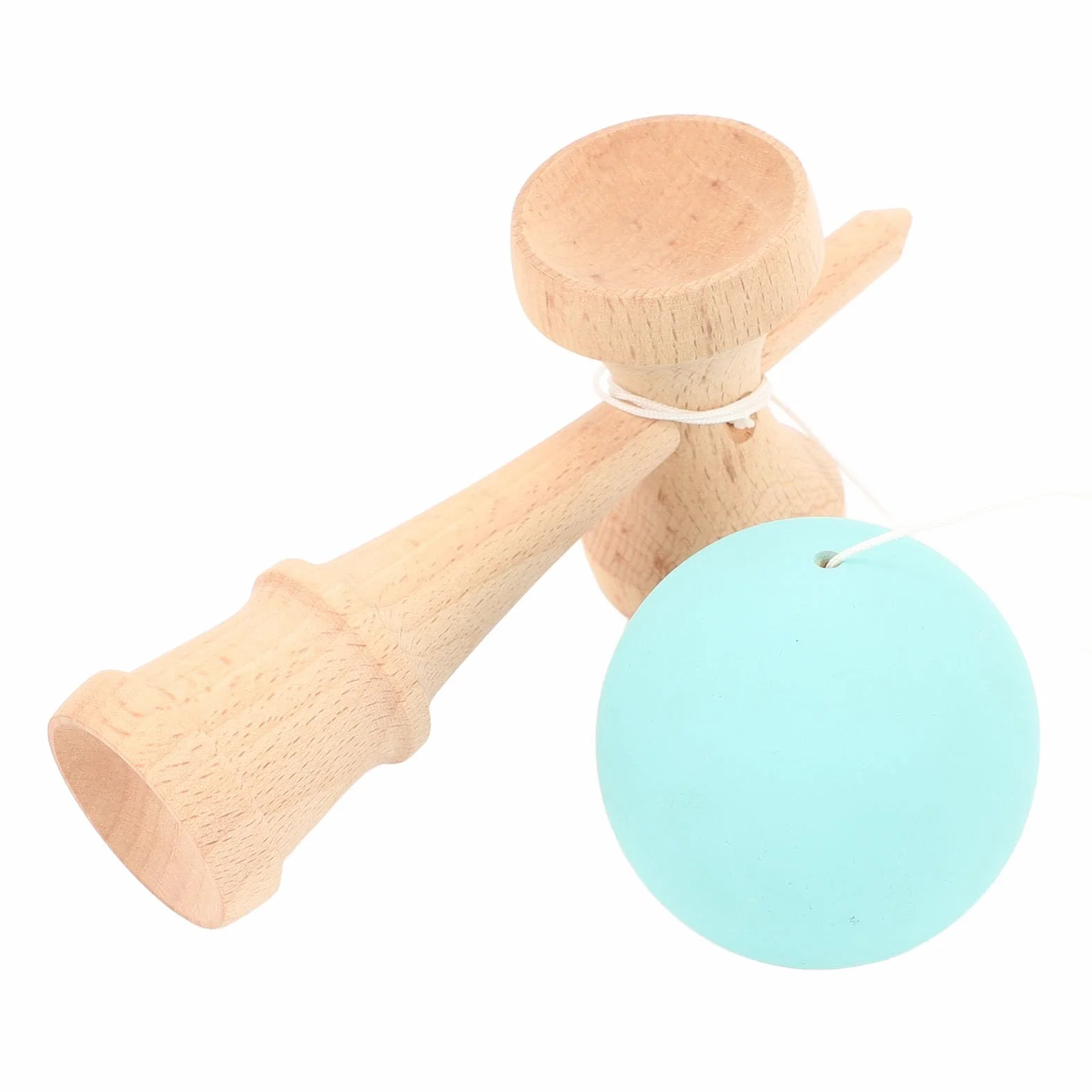 Kendama Toy, Wooden Catch Ball, Portable, Poprawia koordynację Oka Dłoni, ze Sznurkiem, do Wewnątrz i na Zewnątrz (PURPLE) (GREEN)