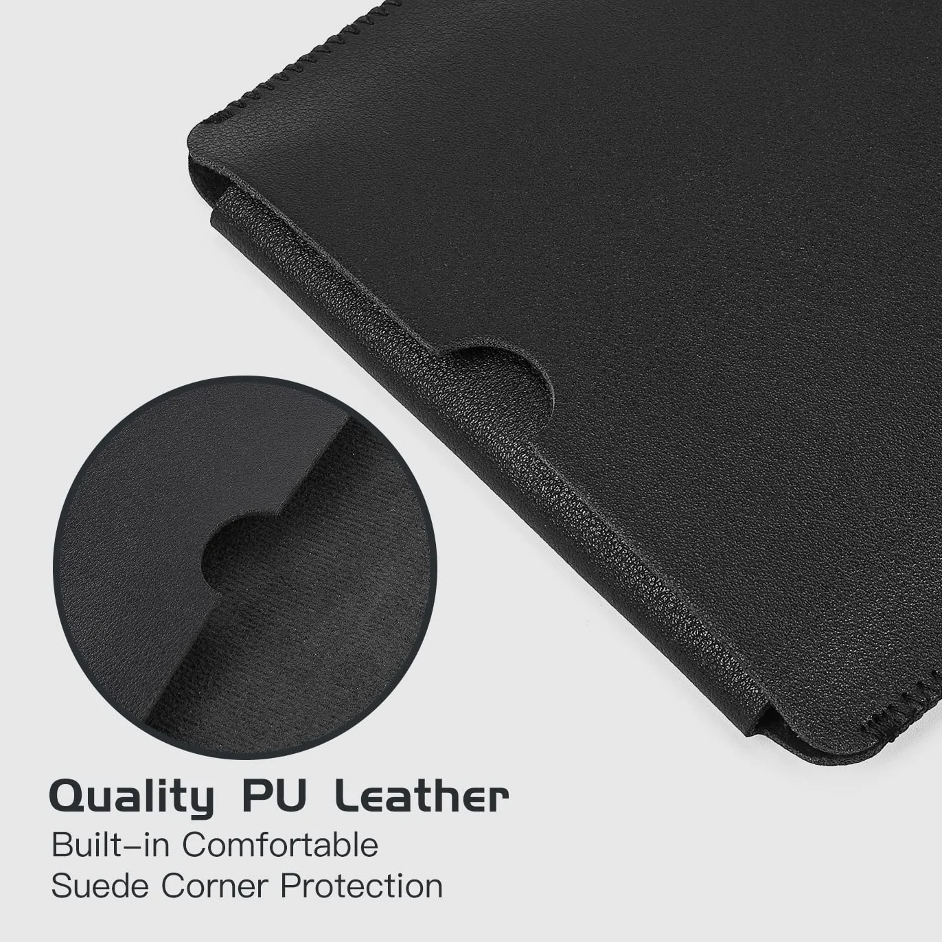 CaseBuy Etui na klawiaturę ze skóry PU Magic Keyboard Case Sleeve do Apple iMac M1 Chip Magiczna klawiatura z wyjściem Touch ID Model A2449 A2450 A1644, magiczna osłona klawiatury pokrowiec ochronny - czarny