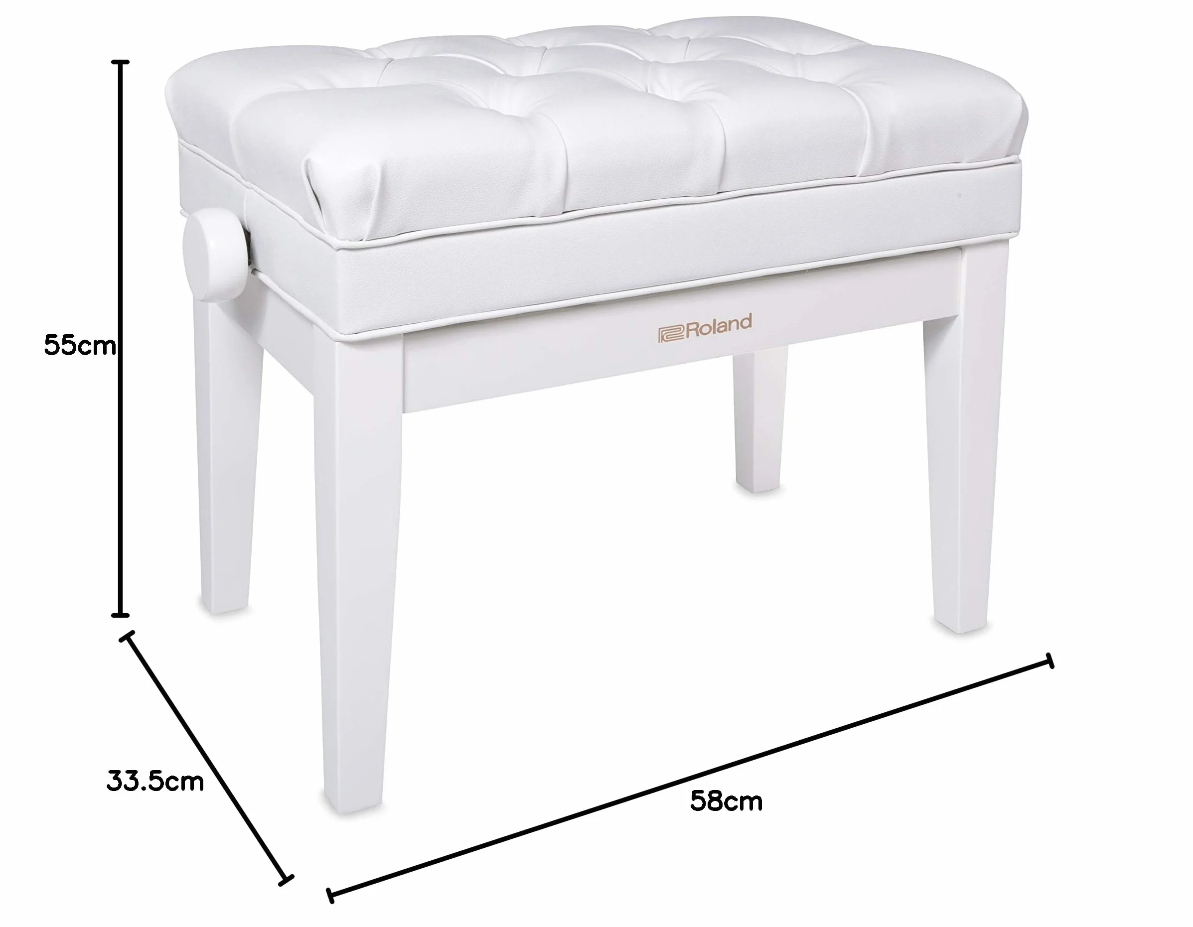 Roland RPB-500PW Piano Bench with Storage Compartment