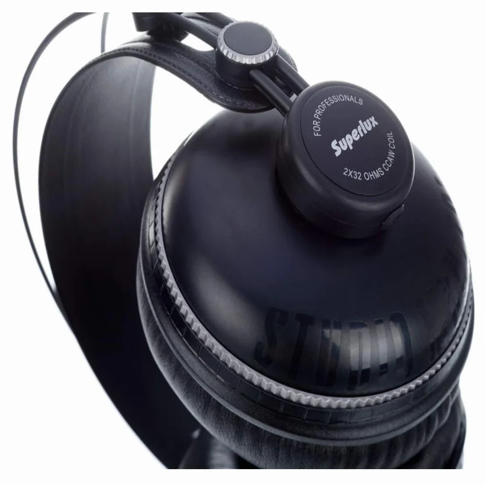 Superlux HD662B Czarny zestaw słuchawkowy Circumauralny - Słuchawki (wokół, z drutem, 10-30000 Hz, 98 DB, 2,5 m, czarny)