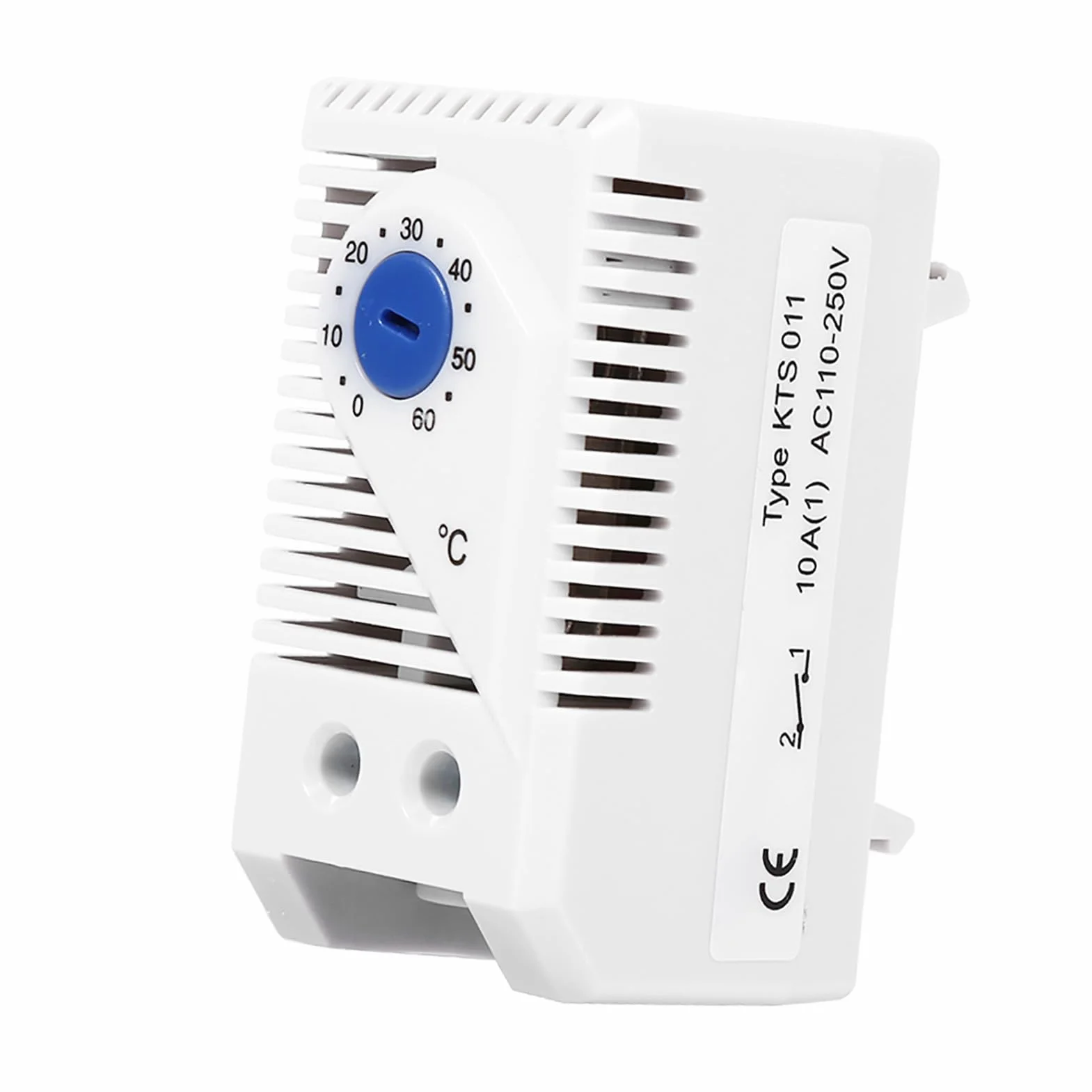 Mechaniczny termostat, regulowany 0-60 ℃ tworzywo sztuczne + regulator temperatury z elektronicznym wentylatorem filtra (KTS011)