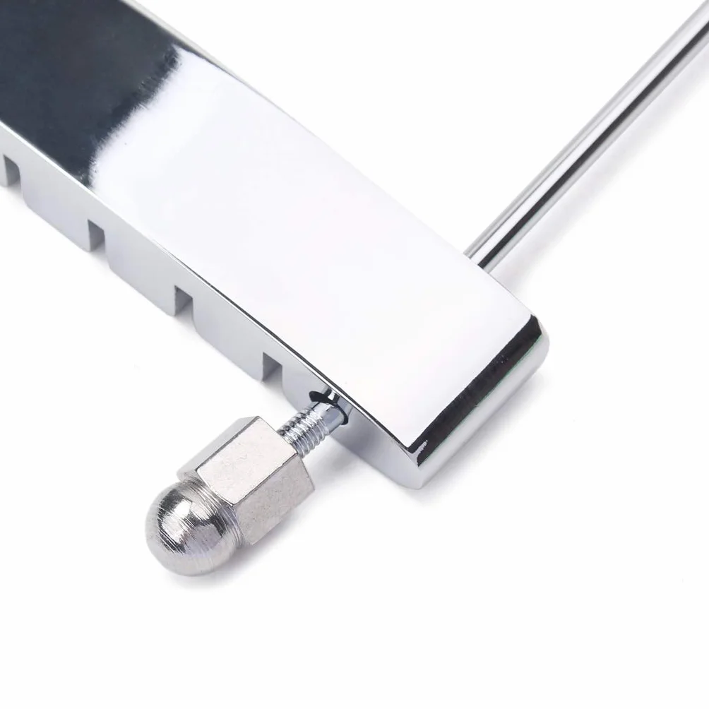 Alnicov 6-strunowy mostek trapezowy do gitary z fornirem do gitary jazzowej Archtop - chromowany
