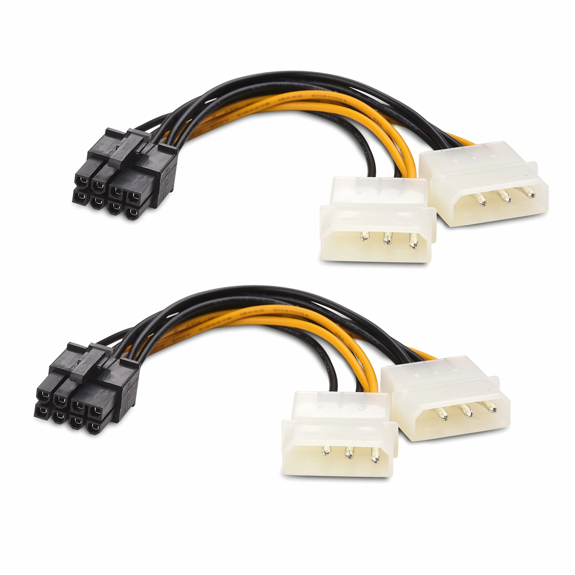 Cable Matters (zestaw 2 szt.) 8-stykowy kabel zasilający PCIe do Molex (2x) - 10 cm
