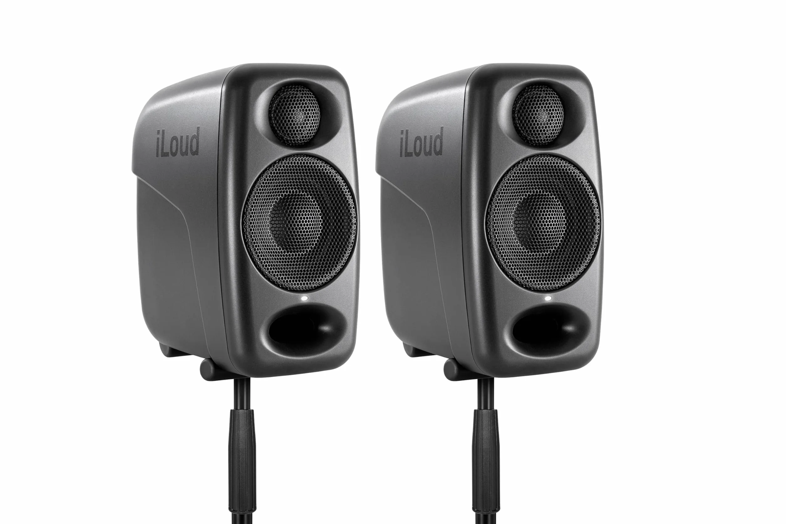 IK Multimedia iLoud Micro Monitor Pro Pair 2-Way Bi-Amped Compact Reference Studio Monitors Black