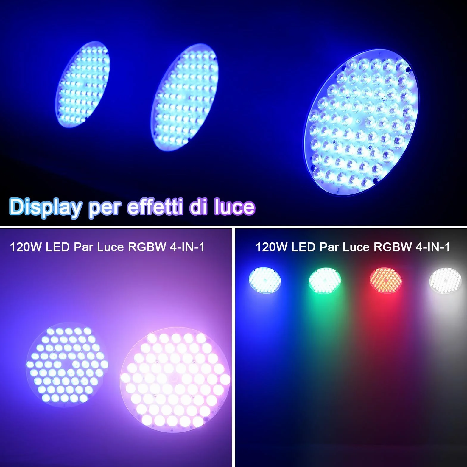 BETOPPER 120 W LED Par Light RGBW 4 w 1, reflektor sceniczny LED z DMX 512, aktywowany dźwiękiem, oświetlenie dyskotekowe, oświetlenie sceniczne, do baru, na wesele, przyjęcie urodzinowe