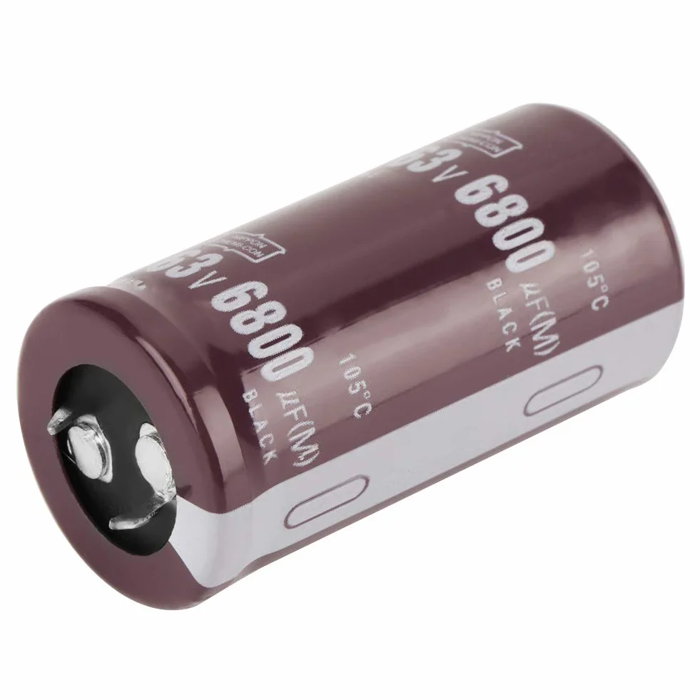 Kondensator Elektrolityczny 6800uF 63V Kondensator 2 szt. 63V 6800uF Kondensator Elektrolityczny 105 Bypass Filtrowanie Strojenie Obwodu Energii