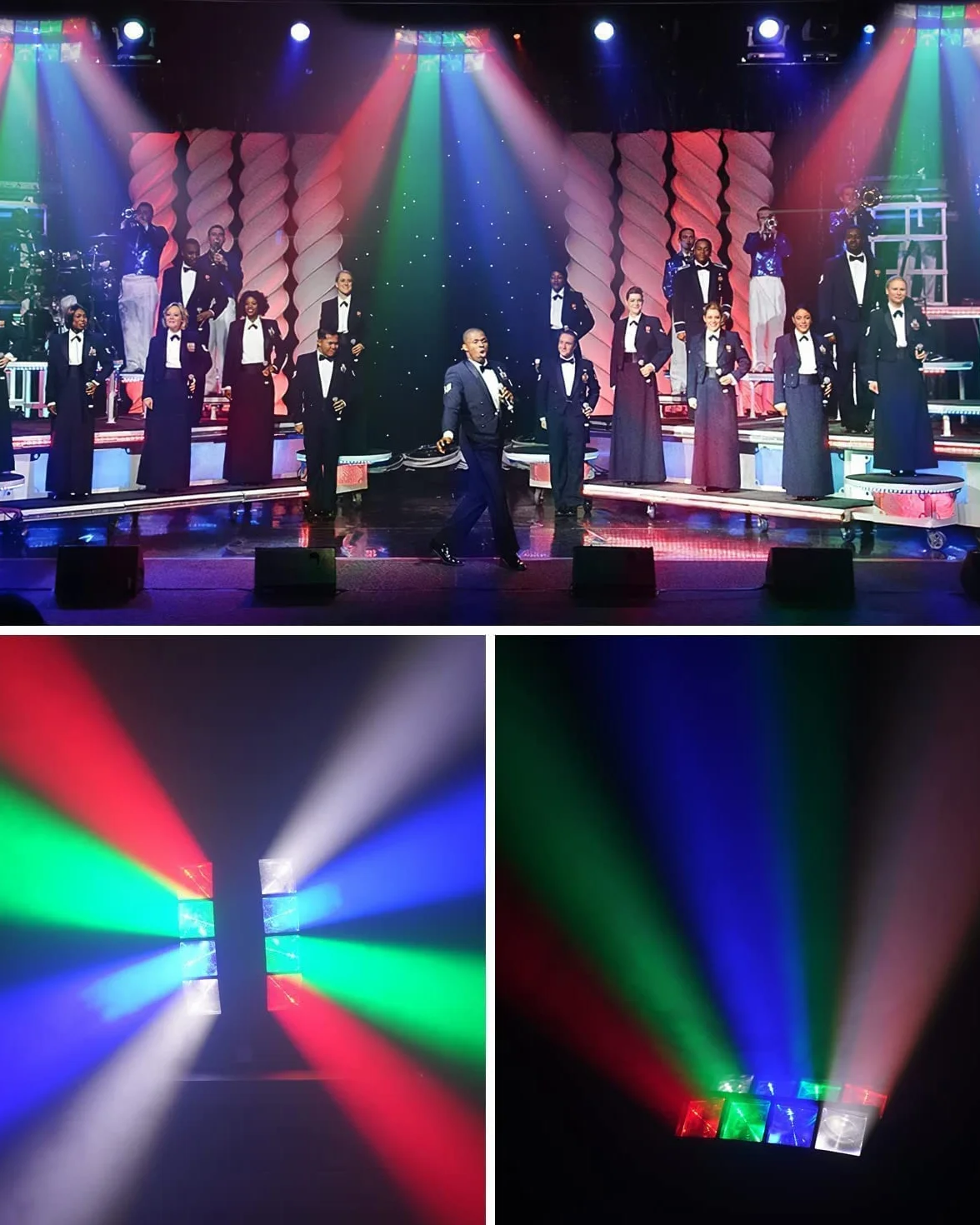 BETOPPER Światło Sceniczne Moving Head, RGBW 4 w 1, Mini Oświetlenie Imprezowe LED, DMX512 / Tryb Głosowy Do Baru, Na Imprezę