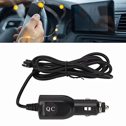Nawigacja Gps do ładowarki Samochodowej Nawigacja Samochodowa Przewód ładowarki Pvc 5V 1.2A Zapalniczka Samochodowa ładowarka Samochodowa Plug and Play Zamiennik dla