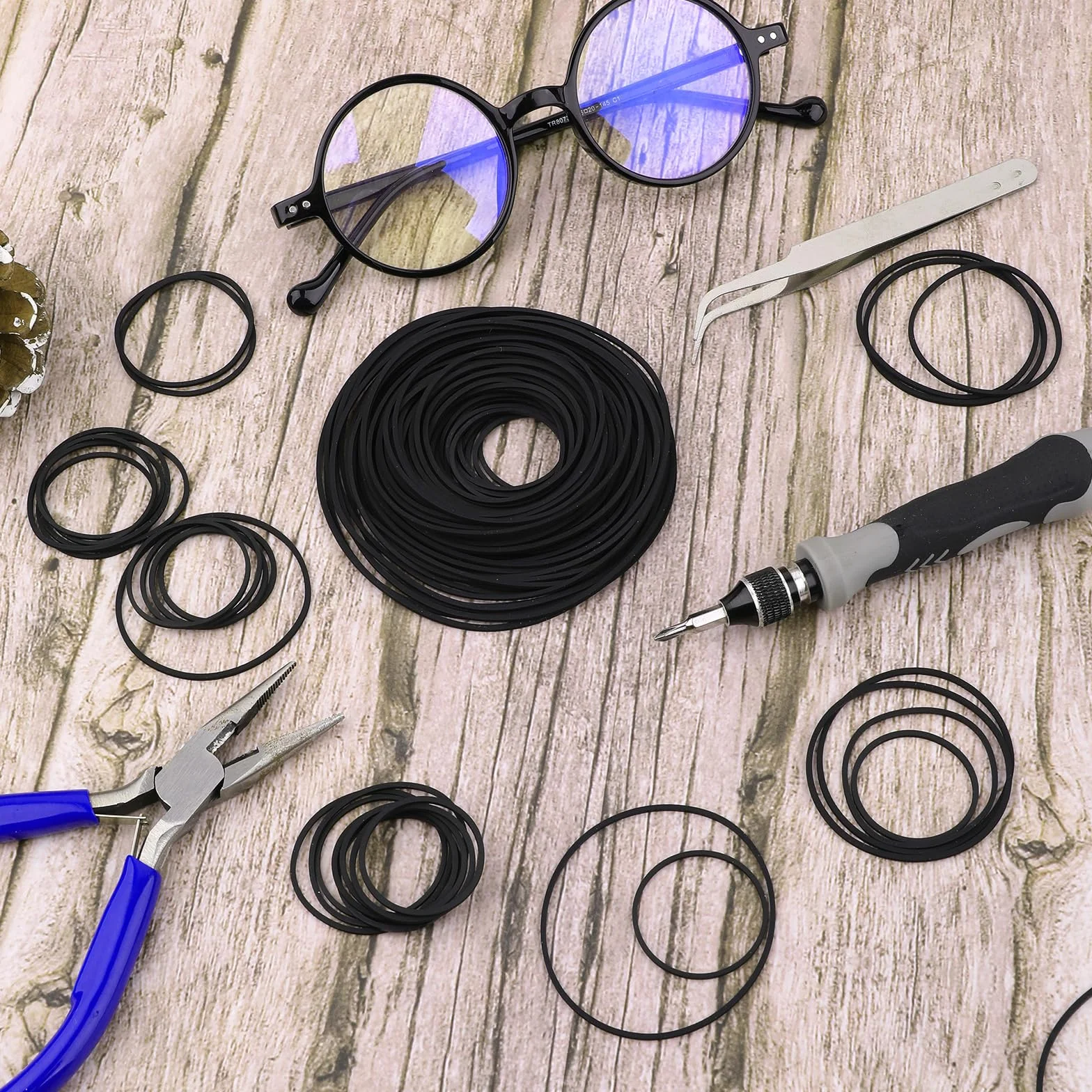 100 sztuk pasków czworokątnych do maszyny kasetowej, Recorder, paski gumowe 26-120 mm, uniwersalne kwadratowe kasety, naprawa magnetofonu do recorderów Walkman, szerokość 1 mm