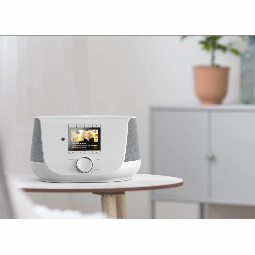 Hama Radio Cyfrowe DIR3300SBT FM/DAB/DAB+/INT/BT (radio internetowe, gniazdo USB A/F/jack 3,5mm, 2.4GHz/5GHz, 20 W, stereo, pilot, 24,5 x 15,5 x 15,5 cm, kabel 1,8m) białe