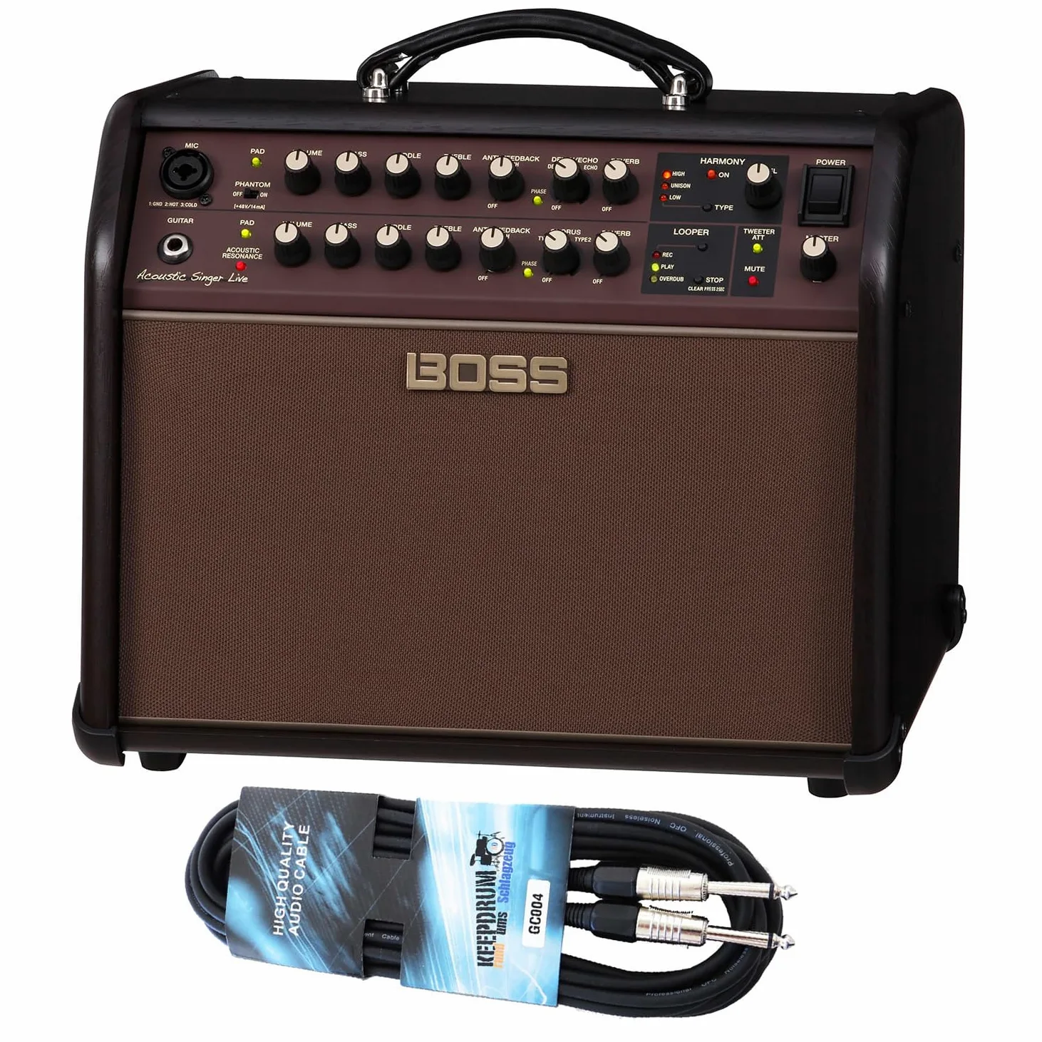 Boss Acoustic Singer Live Amplifier wzmacniacz gitarowy z kablem jack keepdrum