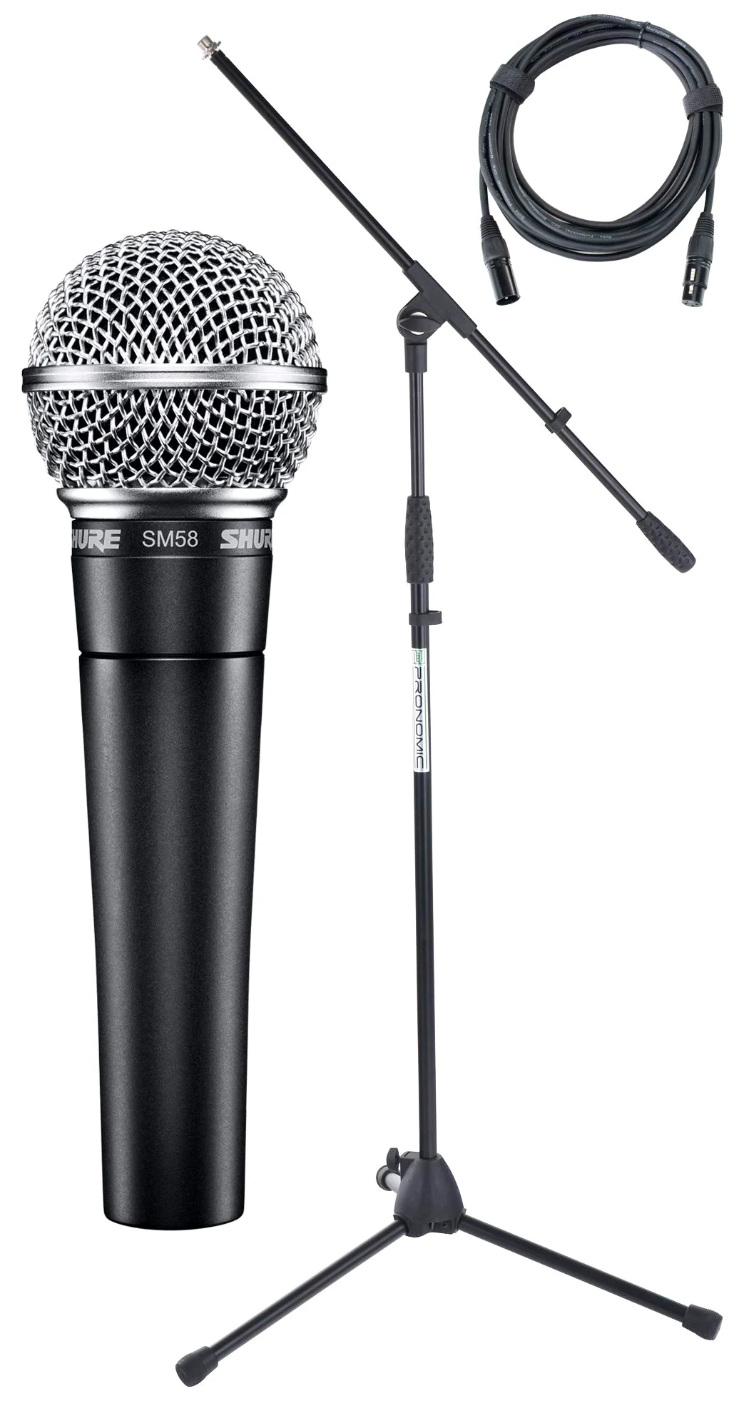 Shure SM58-LCE zestaw mikrofonowy (mikrofon wokalny wraz ze stojakiem mikrofonowym i kablem mikrofonowym)