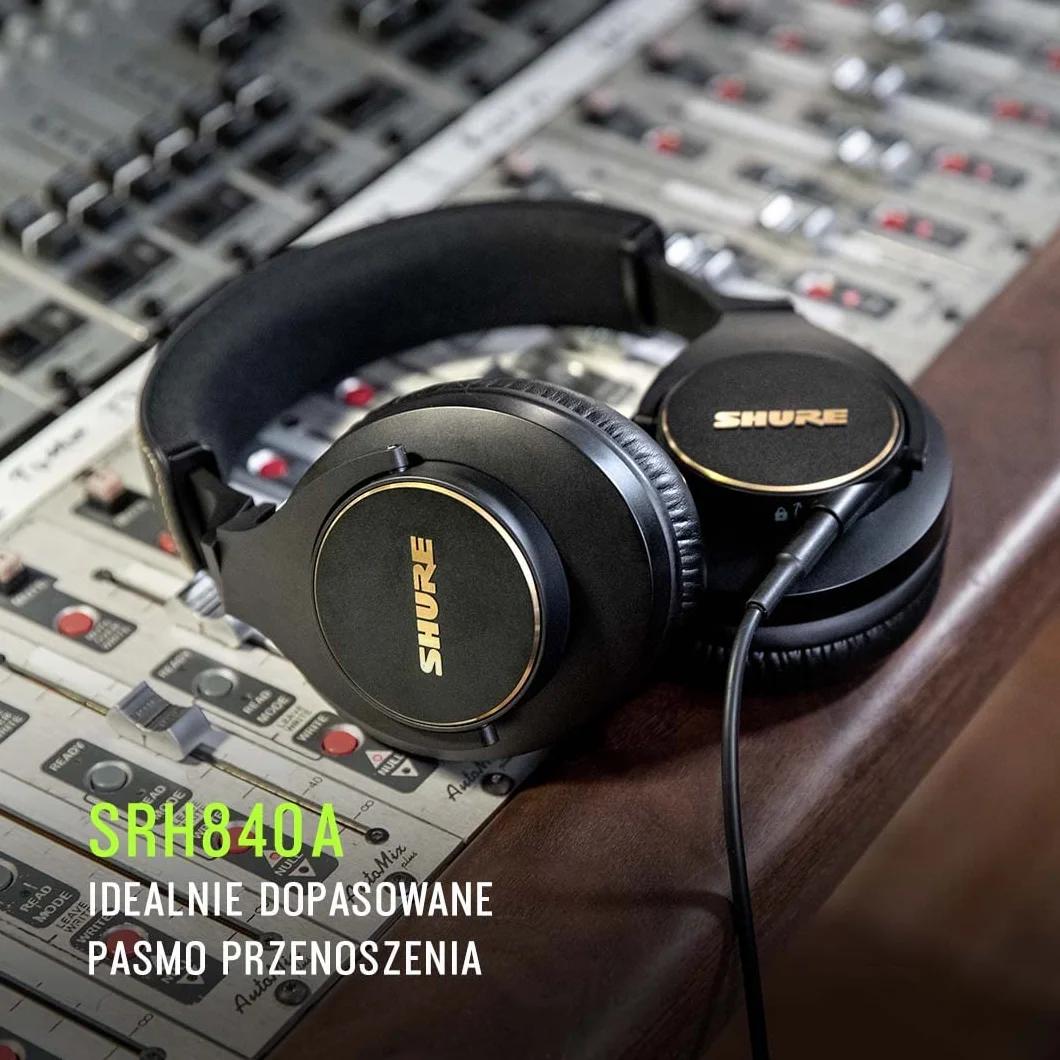 Shure SRH840A Profesjonalne słuchawki nauszne przewodowe do monitorowania 2022