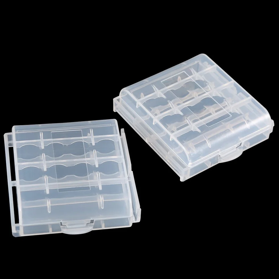 Pudełko do Przechowywania Baterii AA AAA, 10 Szt. Pojemnik do Przechowywania Baterii Pojemnik na Baterie Organizer Box Mieści 4 Szt. Baterii AA lub 5 Szt. AAA Spód Wytrzymały Plastik Przezroczysty