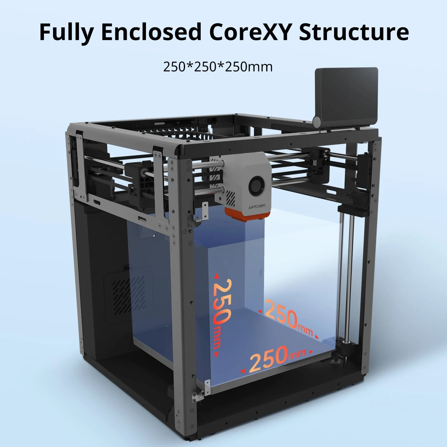 Anycubic Kobra S1 Combo drukarka 3D, wielokolorowa, zamknięta struktura CoreXY, szybkie drukowanie 600 mm/s, filament suszący podczas druku, temperatura 320 °C, wymiary druku 250 x 250 x 250 mm