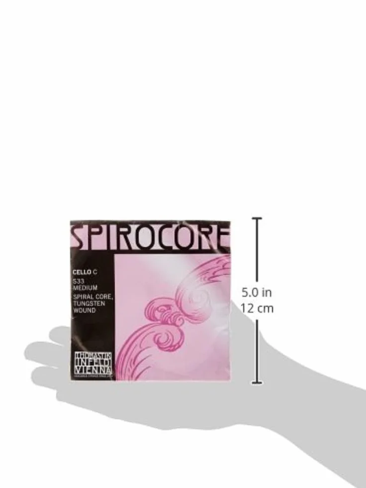Thomastik Einzelsaite für Cello 4/4 Spirocore - C-Saite Spiralseilkern, Wolfram umsponnen, mittel