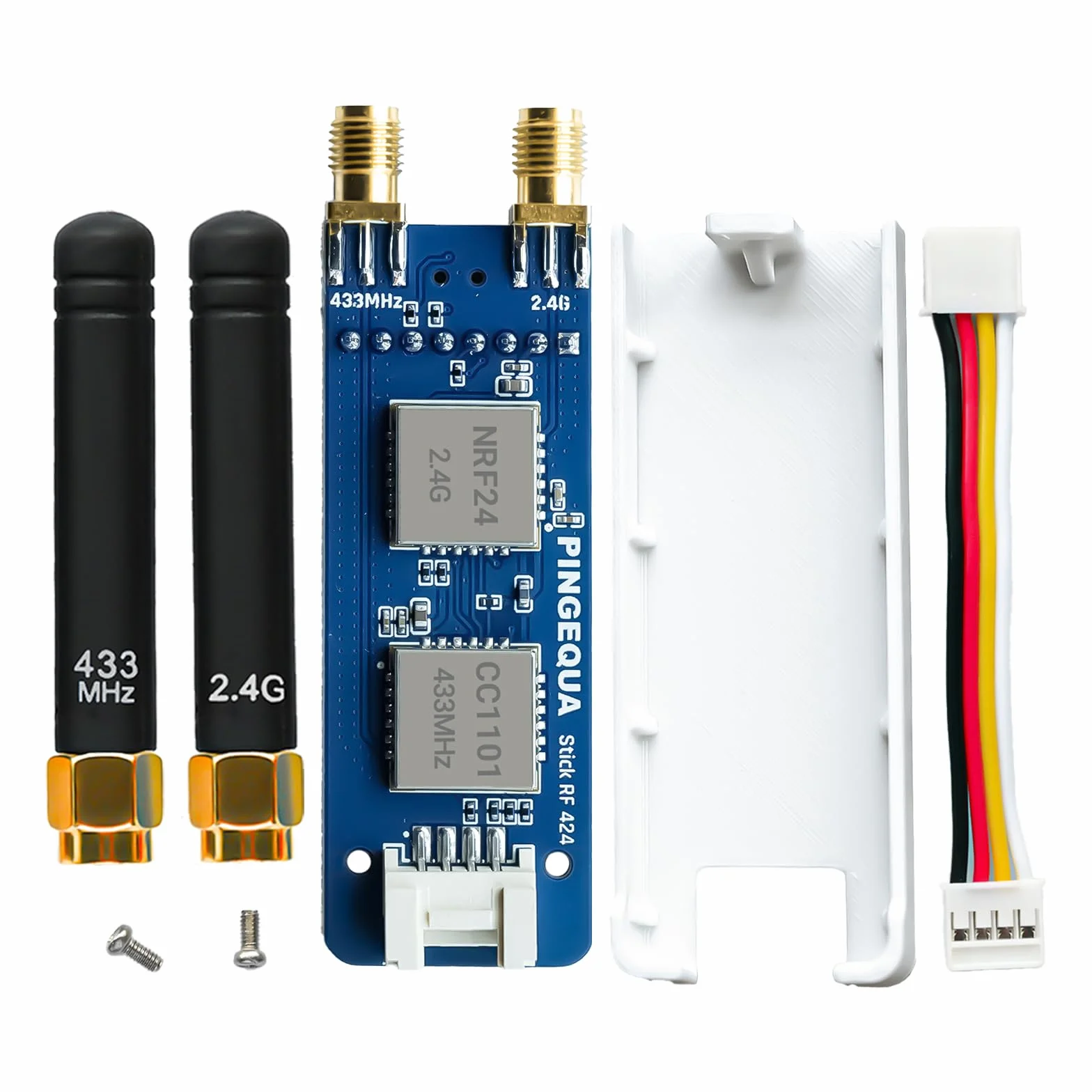 Stick RF 424 CC1101 & NRF24 podwójny moduł RF do M5Stack StickC Plus 2-433 MHz i 2,4 GHz płyta rozszerzeń zaprojektowana dla oprogramowania sprzętowego Bruce, ze zoptymalizowanym obwodem
