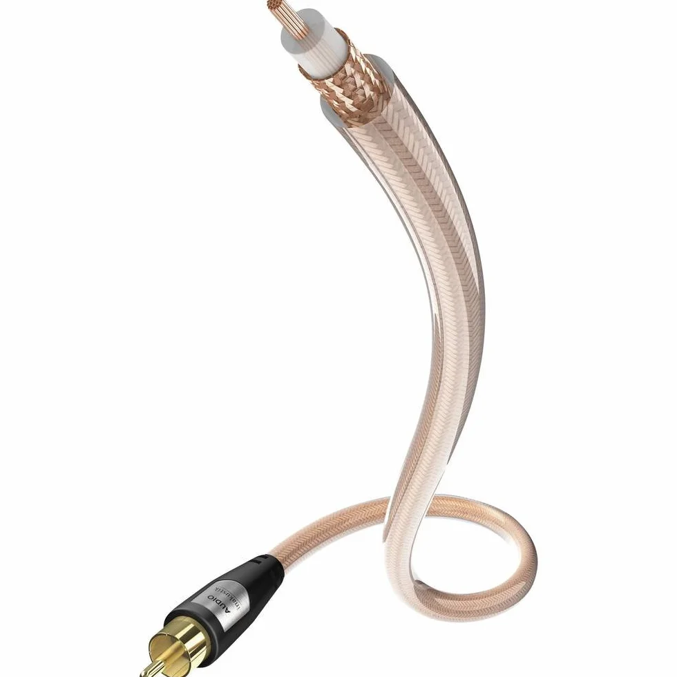 inakustik – 003082751 – Star mono kabel subwoofera | wysokiej jakości kabel do subwoofera o średnicy kabla 6,0 mm | 7,5 m w kolorze przezroczystym | gęsta plecionka ekranująca chroniąca przed