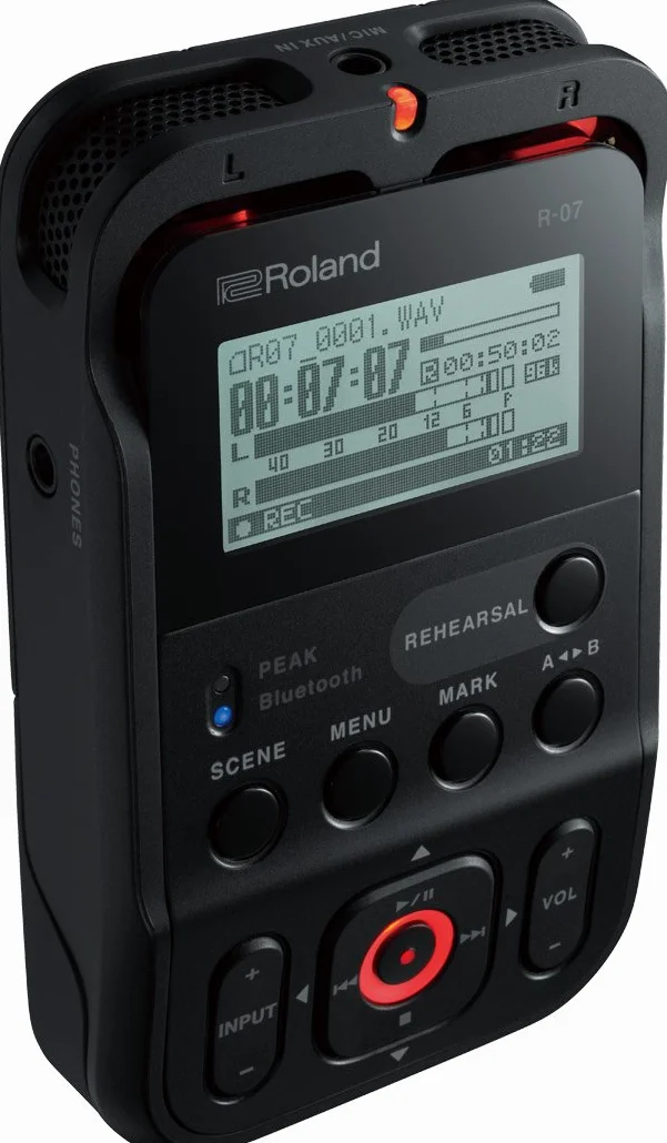 Roland R-07 - Rejestrator dźwięku wysokiej rozdzielczości — czarny
