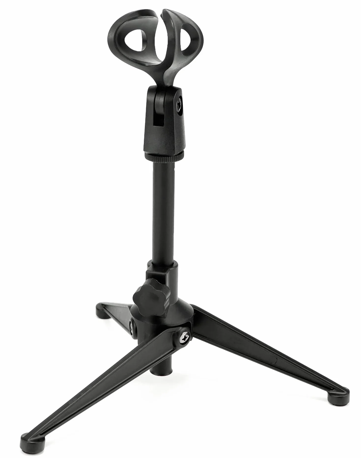 QWORK® Stojak mikrofonowy, wysuwany statyw mikrofonowy, zakres regulacji 18-25 cm, składany, kompatybilny z większością mikrofonów