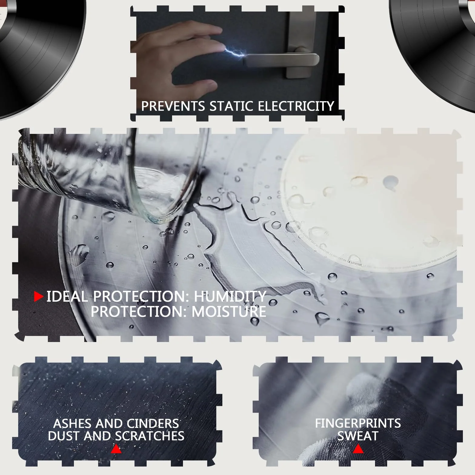 100 sztuk pokrowców wewnętrznych na płyty gramofonowe, 30 cm, antystatyczne, wysokiej jakości HDPE 50 mikronów, do Lorde/Kraftwerk Vinyl LPs, okrągłe dno, winylowe osłony ochronne