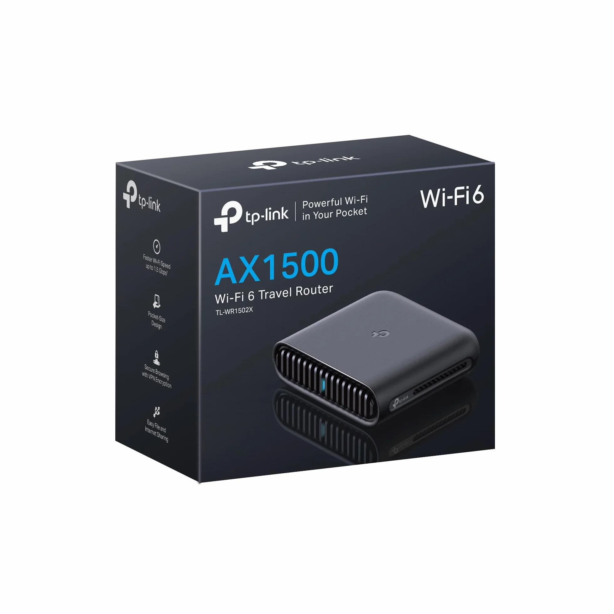 TP-Link TL-WR1502X | Przenośny router WiFi 6 AX1500 | 2 porty Gigabit | USB-C | Tryb tetheringu