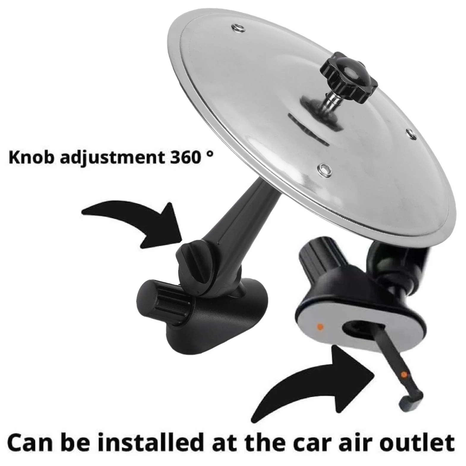 RiToEasysports CARMAC CYMBAL AIR AIR CENT MINI DRUM CYMBAL CLIPON Rodzaj Pulpitów Samochodowych z Regulowanym Stopem ABS ABS dla Miłośników Muzyki Perkusistów (SILVER)