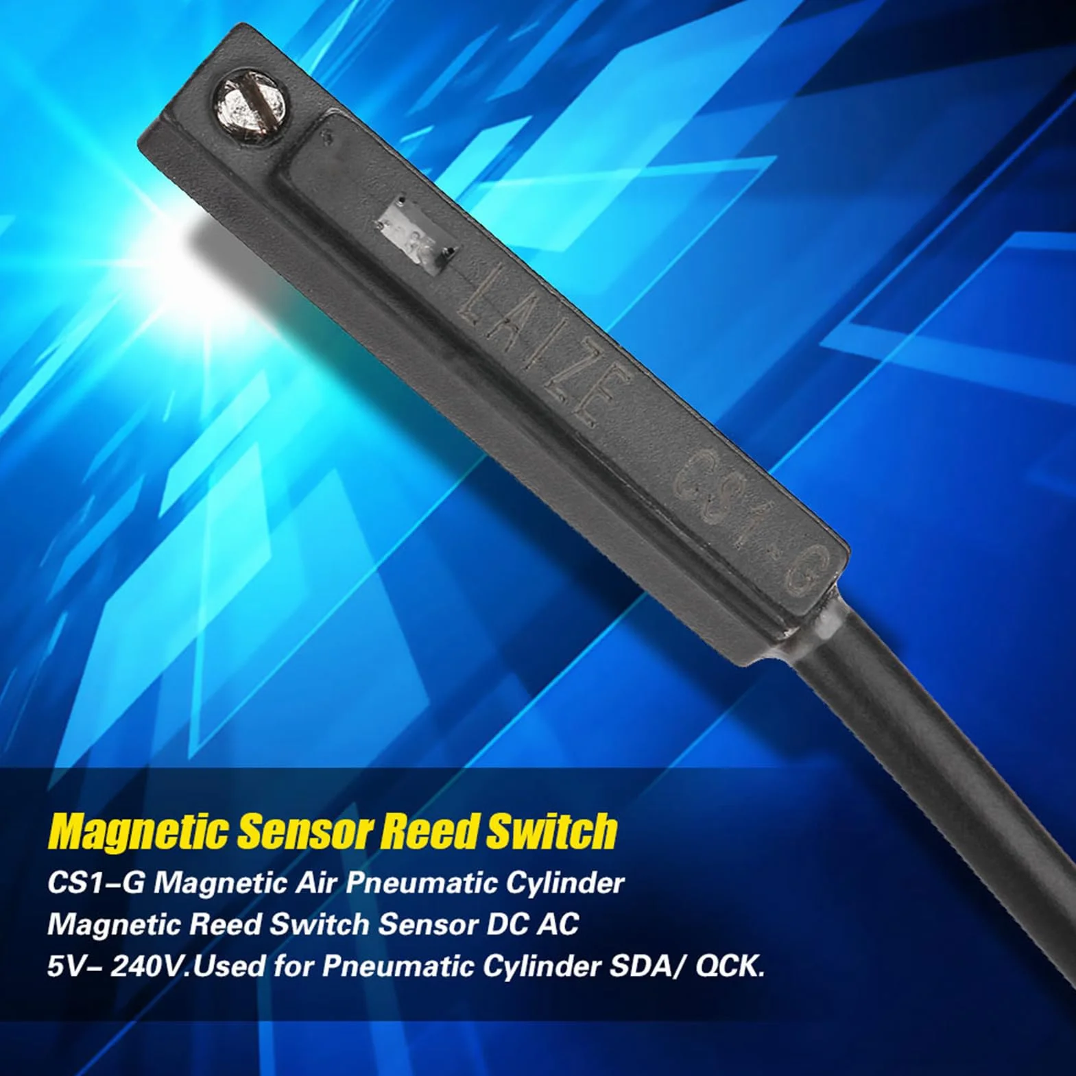 Kontaktron czujnika magnetycznego, CS1-G Magnetyczny cylinder pneumatyczny Magnetyczny kontaktron Czujnik DC AC 5 V-240 V