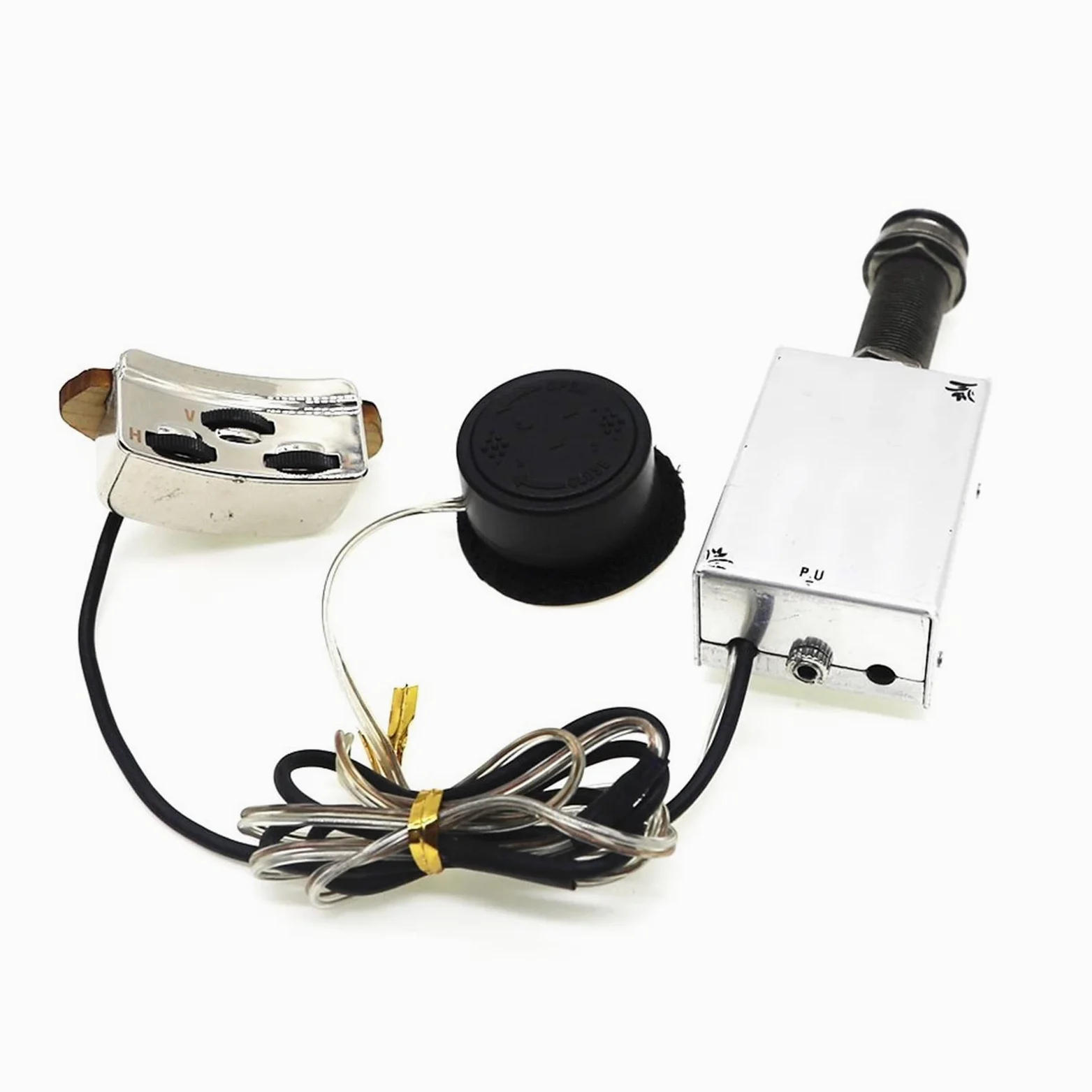 TSTS Przetwornik Pickupa Soundhole Gitary Z Wyjściem Końcowym Piezo 6.35mm Dla Gitar Ludowych Akustycznych Odbiór przedwzmacniacza gitary akustycznej