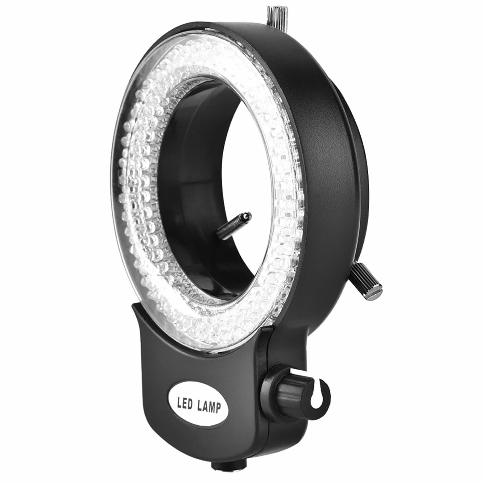 Pierścieniowa LED 144 Koraliki LED Iluminator Regulowana jasność Źródła światła Mikroskopu Pierścieniowa do Mikroskopów Stereofonicznych Aparaty Oświetlenie (Black,