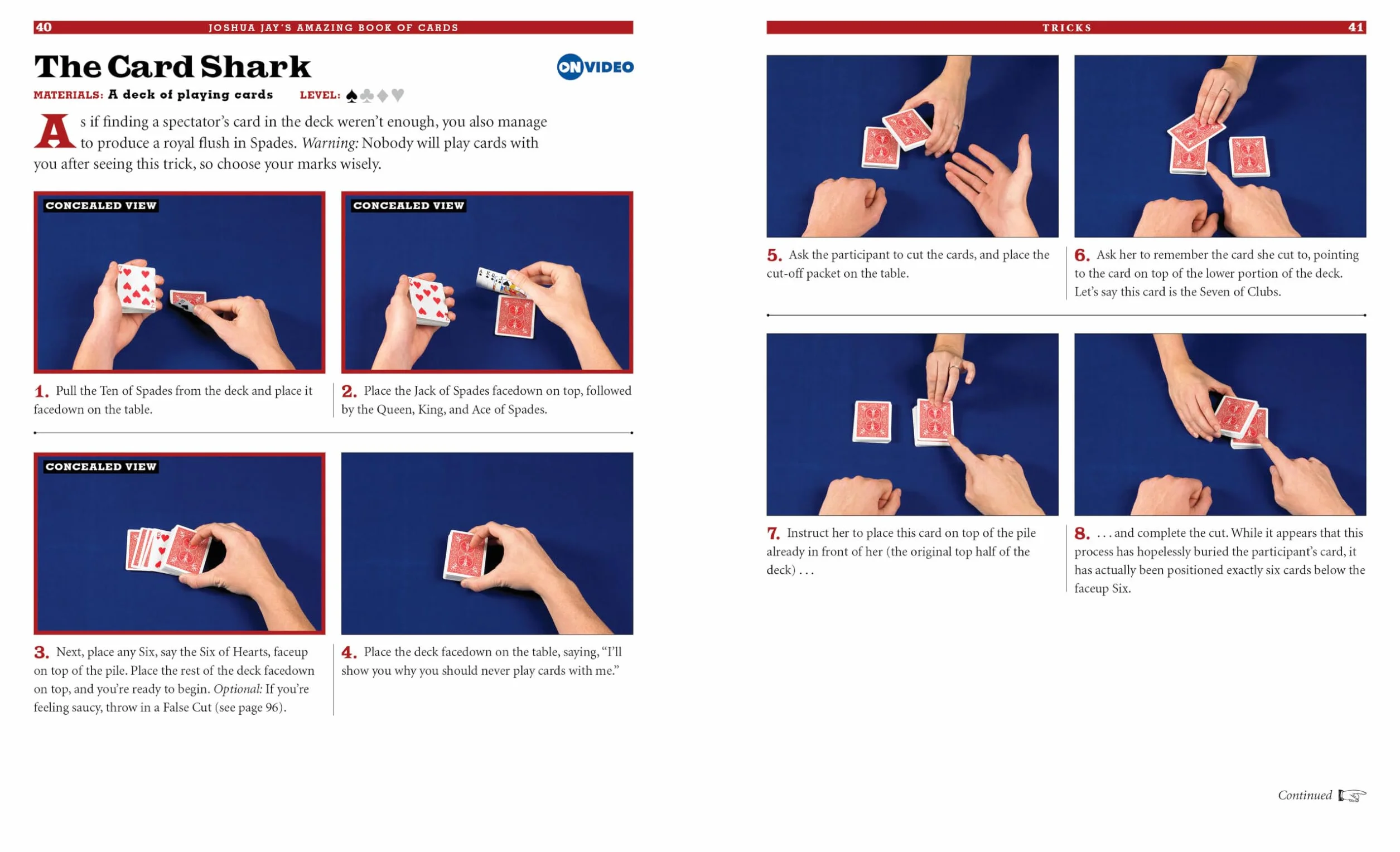 Joshua Jay's Amazing Book of Cards: Tricks, Shuffles, Stunts & Hustles Plus Bets You Can't Lose