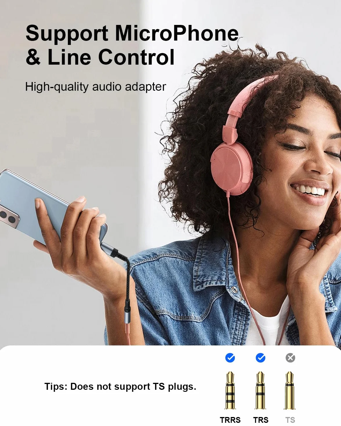 BLITEZZ Adapter USB C do jacka 3,5 mm (0,12 m, 2sztuki),Adapter USB-C do jacka 3,5 mm, adapter słuchawkowy USB C,kabel audio Aux,kompatybilny z iPhone'em 16/15,Galaxy S25 S24 S23 S22/Huawei P60/P50