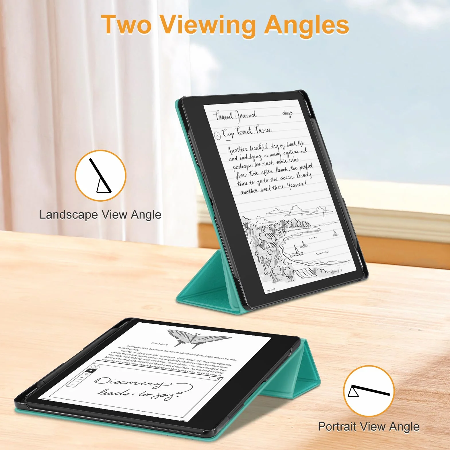 Fintie Etui do Kindle Scribe 2024/2022 - ultra cienkie, lekkie etui z uchwytem na długopis do Kindle Scribe 2024 o przekątnej ekranu 10,2", jadeitowa zieleń