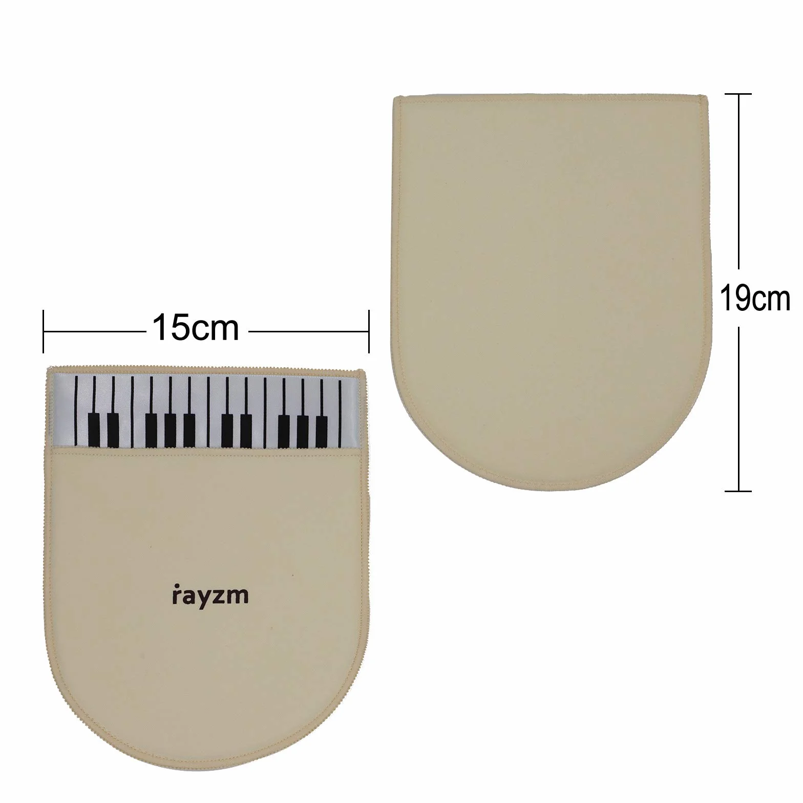 Rayzm do czyszczenia klawiatury fortepianowej, beżowa obudowa na klawiaturę pianinową, odporna na wilgoć, dwustronna osłona kluczy, 88 klawiszy, opakowanie 3 sztuk.