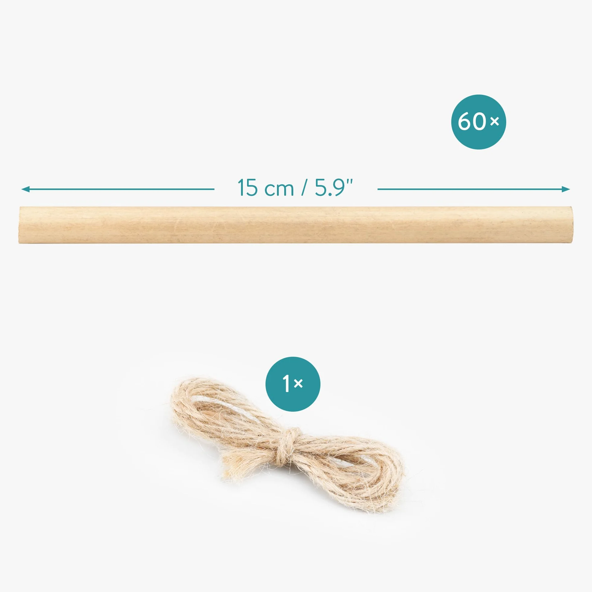 Navaris Bambusowe rurki lęgowe dla pszczół (opakowanie 60 szt.) – 15 cm (5,9 cala) długa rurka dla samotnych pszczół murarskich – do wypełniania hoteli dla owadów i domków dla robaków