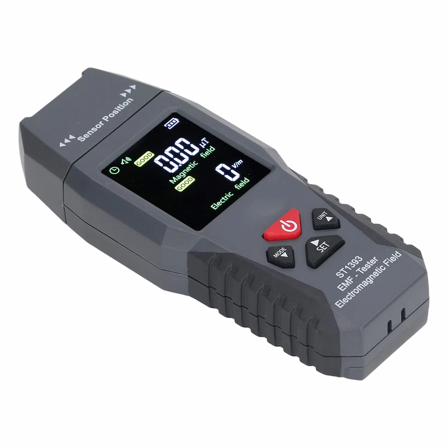 Miernik EMF, Podwójna detekcja Pola magnetyczne 20Hz-300Hz Czujka pochłaniania Podwójny dźwiękowy alarm wizualny Pole elektromagnetyczne Detektor promieniowania dla domu