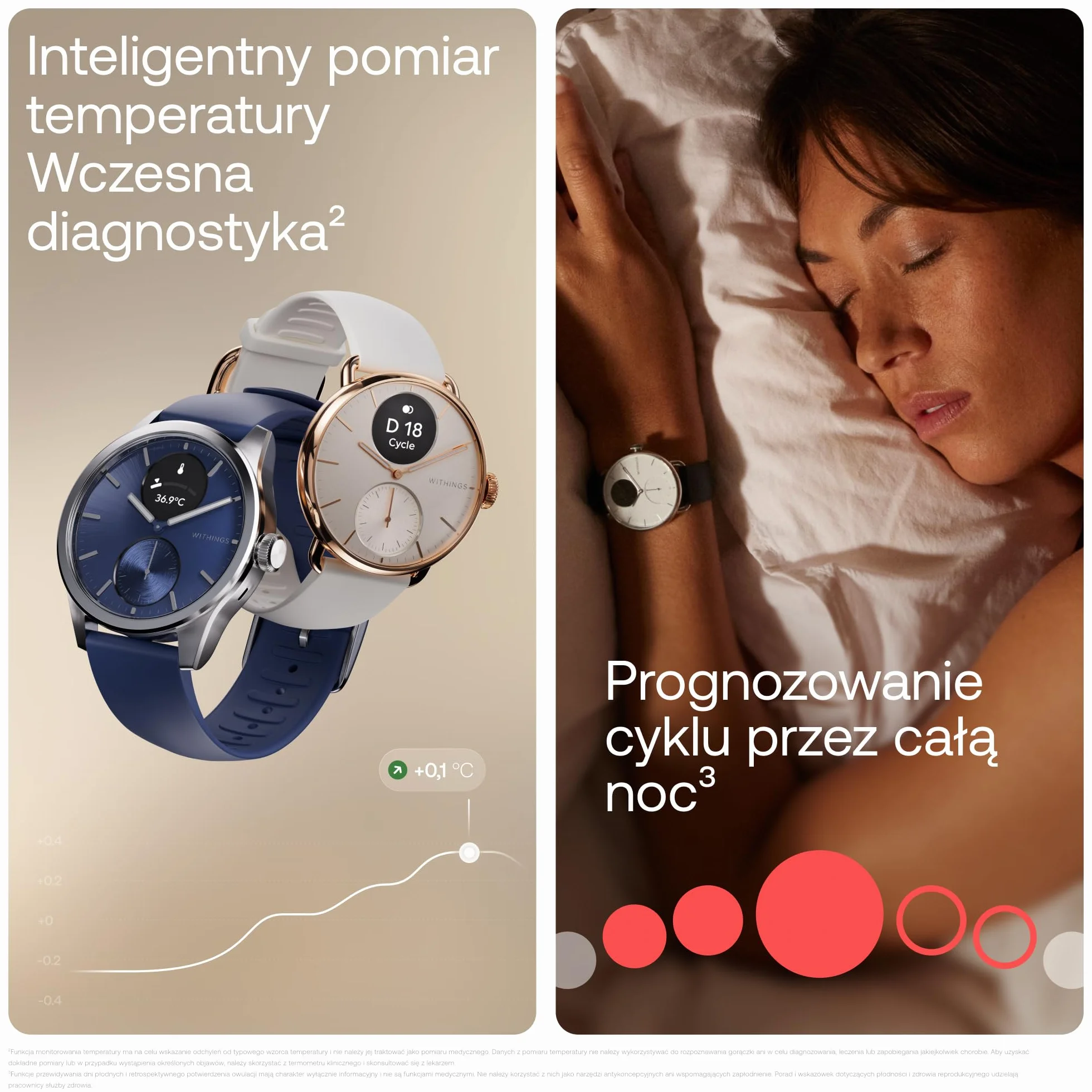 Withings ScanWatch 2 Heart Health Hybrydowy smartwatch dla mężczyzn i kobiet, EKG, SPO2, monitorowanie temperatury, śledzenie snu, zdrowie układu oddechowego, śledzenie cyklu, czas życia