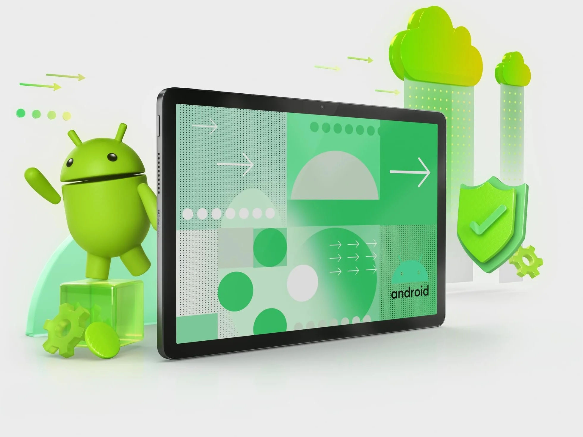 Lenovo MediaTek G85 tablet o przekątnej 10,1" Full HD, 4 GB RAM, 64 GB eMMC, Android 14, Polar Blue, z przezroczystym etui ochronnym