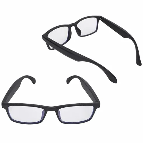 Dpofirs Inteligentne Okulary Bluetooth Audio, Okulary Unisex z Mikrofonem i Głośnikiem, Blokujące Niebieskie Światło, Jasny Kolor