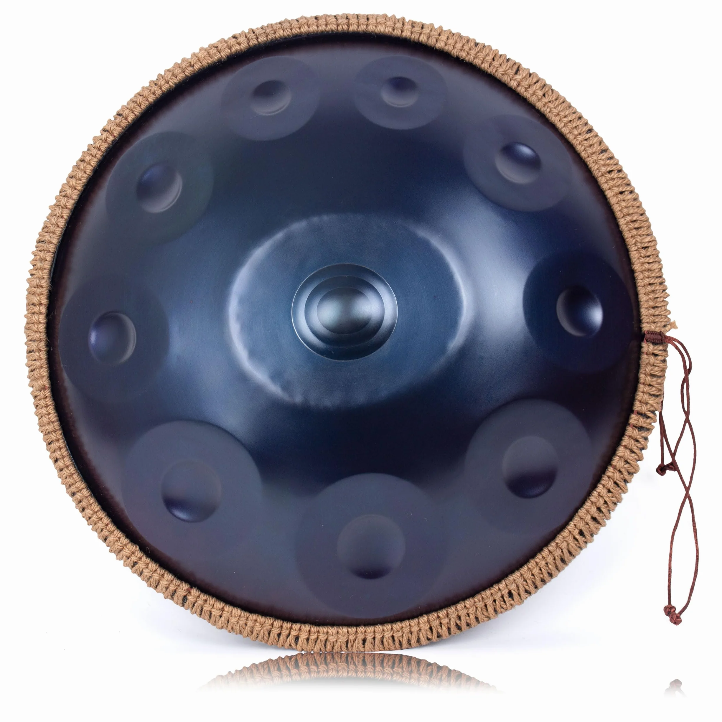 Handpan-Drum 432 Hz dla początkujących, stalowe bębny 10 ton 19 cali, bęben ręczny D-moll, ręczna patelnia z torbą na bęben i uchwytem na rękę, instrumenty muzyczne do uzdrawiania dźwiękiem