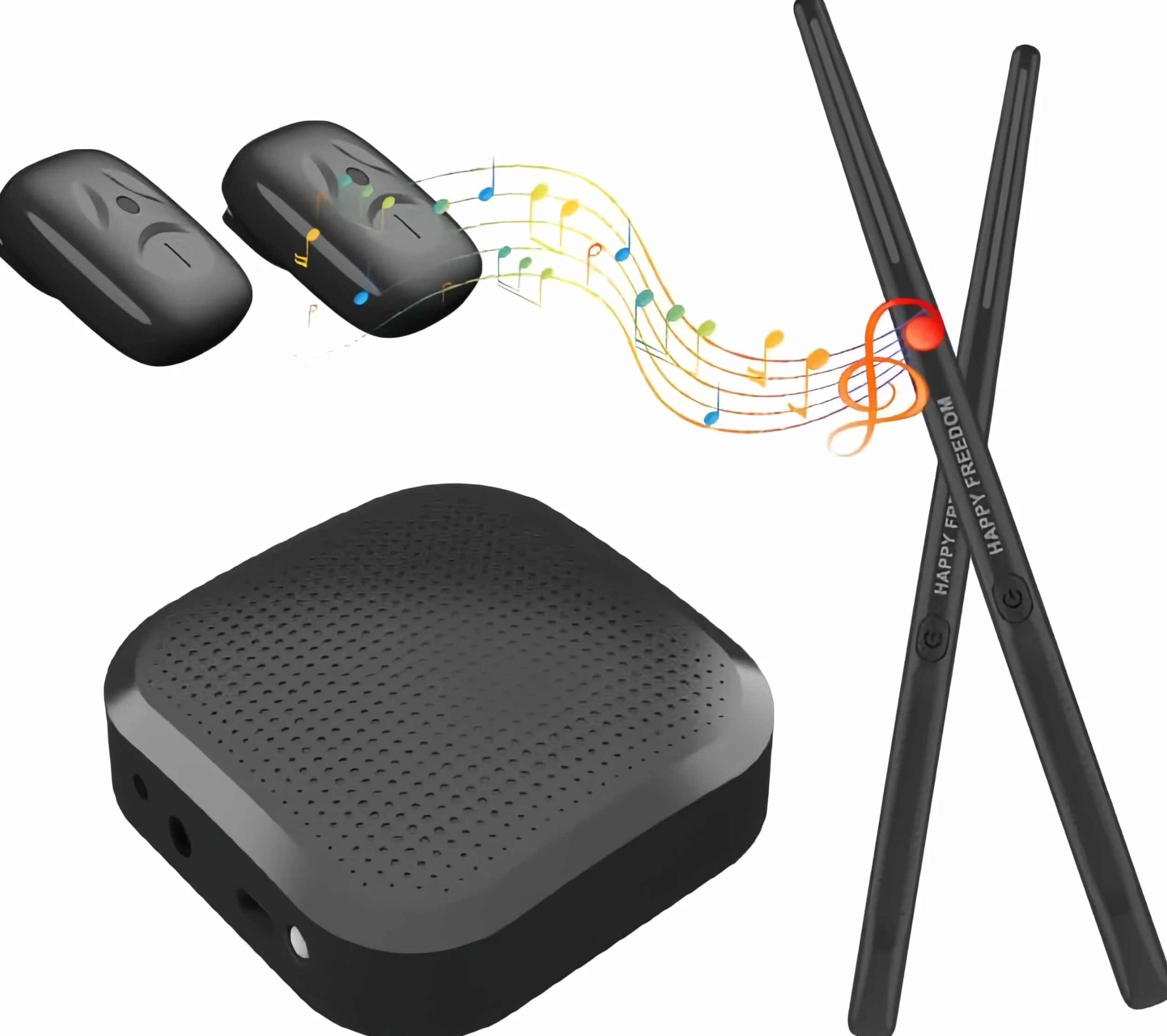 Pałeczki do Perkusji Powietrznej, Przenośny Wirtualny Zestaw Perkusji Elektronicznej, Elektroniczny Bęben Powietrzny Rock Beat Rhythm Stick Instrument Perkusyjny Narzędzie dla