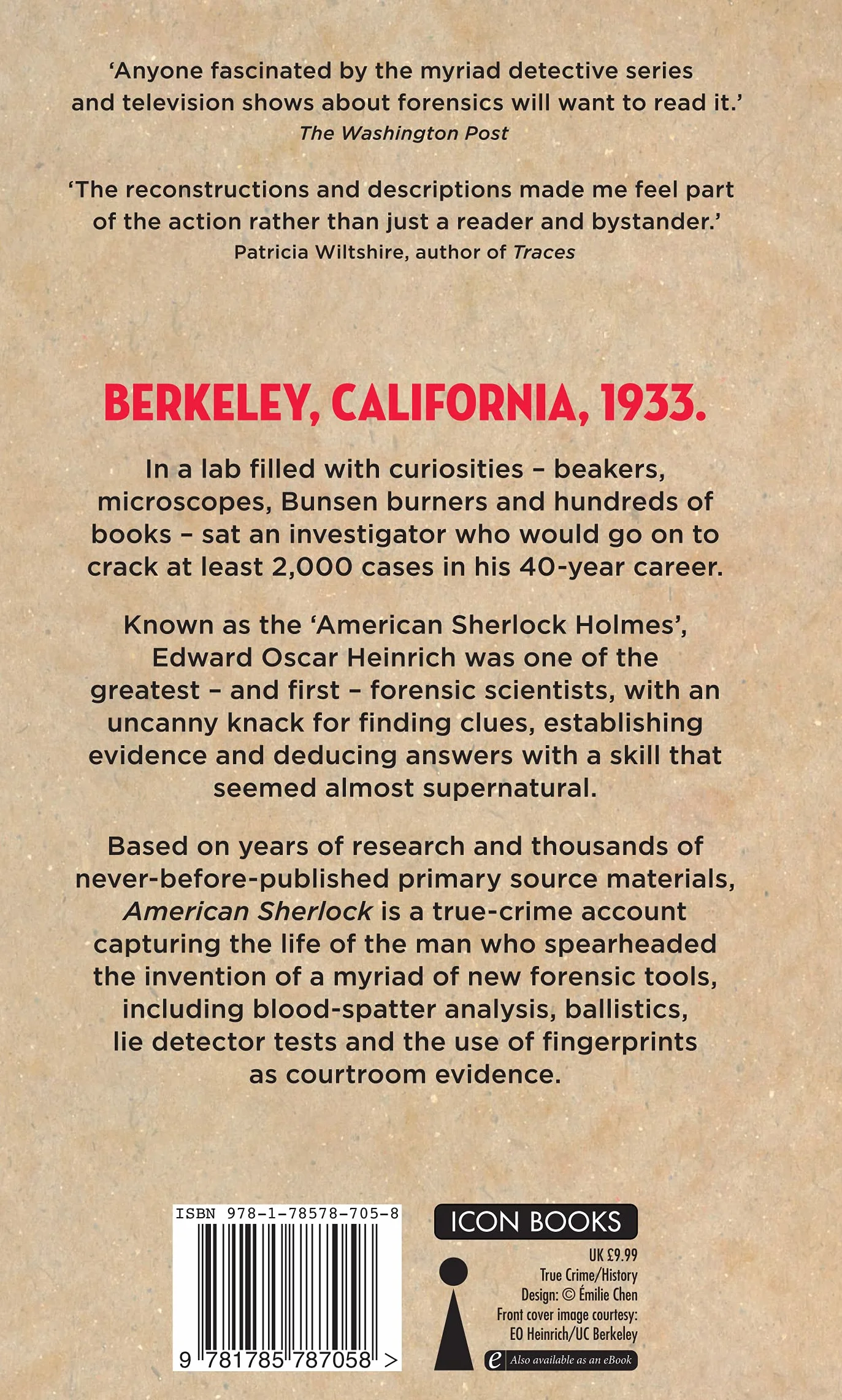 American Sherlock: Murder, forensics, and the birth of crime scene investigation